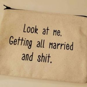 Wedding zipper pouch